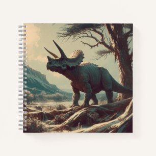 Cuaderno Bloc de notas de dinosaurios de Triceratops