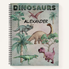 Cuaderno Bloc de notas de dinosaurios Dino personalizado pa