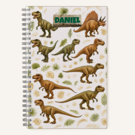 Cuaderno Bloc de notas de dinosaurios y fósiles