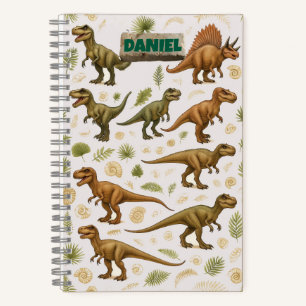 Cuaderno Bloc de notas de dinosaurios y fósiles