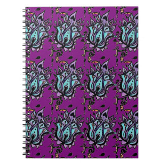 Cuaderno bloc de notas de diseño de flores