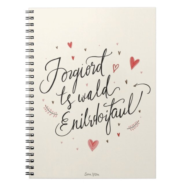 Cuaderno bloc de notas de diseño mínimo (Frente)