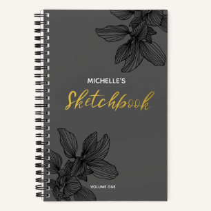 Cuaderno Bloc de notas de diseño moderno para tipografía en