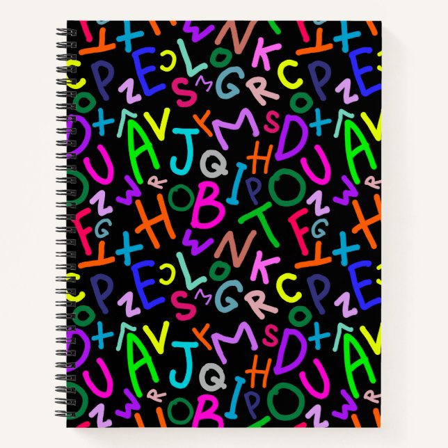 Cuaderno Bloc de notas de diversión Alphabet (Anverso)
