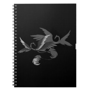 Cuaderno Bloc de notas de dragón en la sombra
