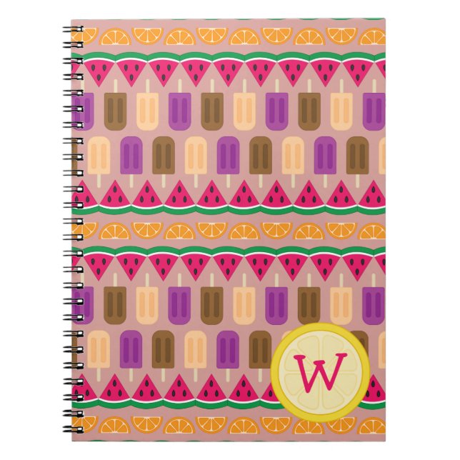 Cuaderno Bloc de notas de dulces de verano (Frente)