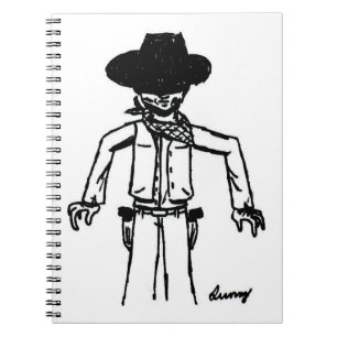 Cuaderno Bloc de notas de esbozo de Cowboy