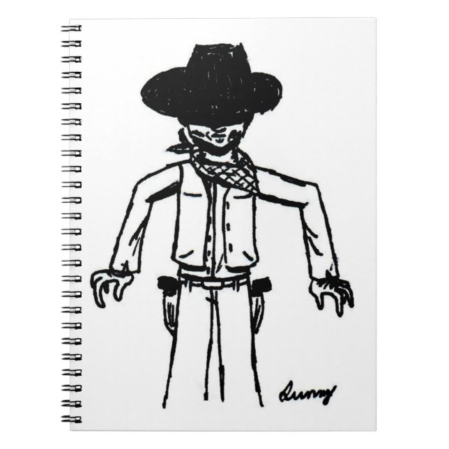 Cuaderno Bloc de notas de esbozo de Cowboy (Frente)