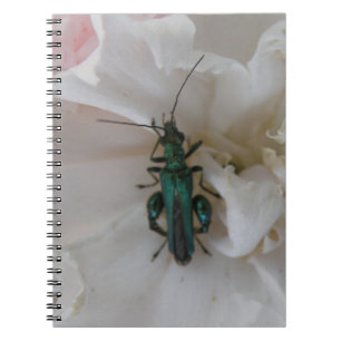 Cuaderno Bloc de notas de escarabajo de flores