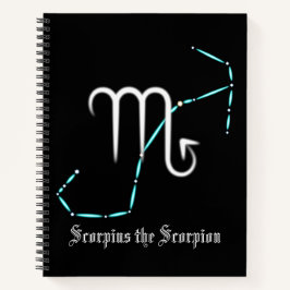 Cuaderno Bloc de notas de escorpión de constelación zodiaca