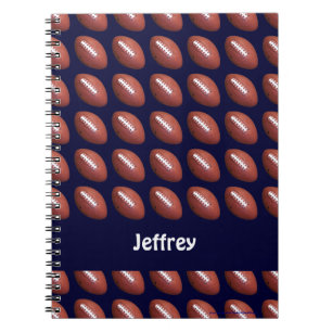 Cuaderno Bloc de notas de espiral azul con nombre personali