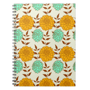 Cuaderno Bloc de notas de espiral con flores de primavera