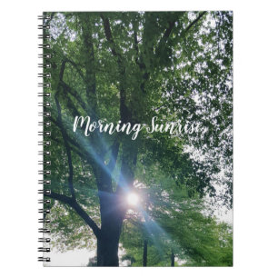 Cuaderno Bloc de notas de espiral de amanecer por la mañana