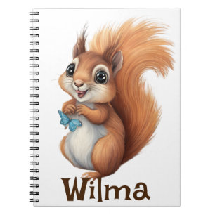 Cuaderno Bloc de notas de espiral de ardilla dulce personal