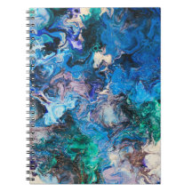 bloc de notas de espiral de arte abstracto