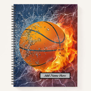 Cuaderno Bloc de notas de espiral de baloncesto