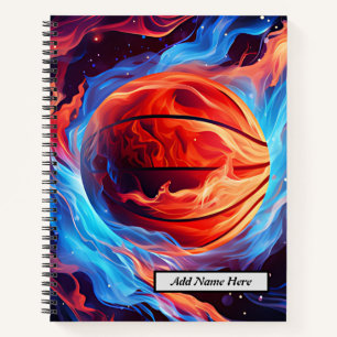 Cuaderno Bloc de notas de espiral de baloncesto personaliza