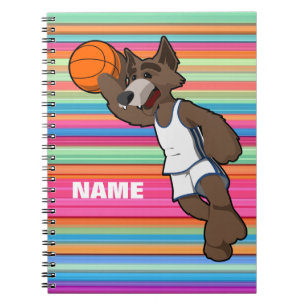 Cuaderno Bloc de notas de espiral de baloncesto personaliza