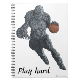 Cuaderno Bloc de notas de espiral de básquetbol en Stone Go