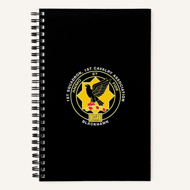 Cuaderno Bloc de notas de espiral de caballería - Negro clá (Anverso)