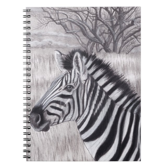 Cuaderno Bloc de notas de espiral de cebra (Frente)