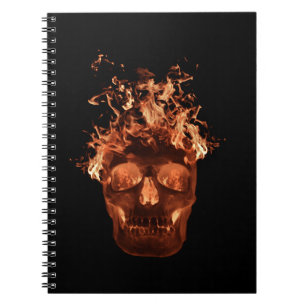 Cuaderno Bloc de notas de espiral de cráneo contra incendio