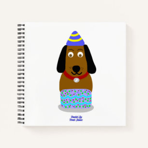 Cuaderno Bloc de notas de espiral de cumpleaños feliz