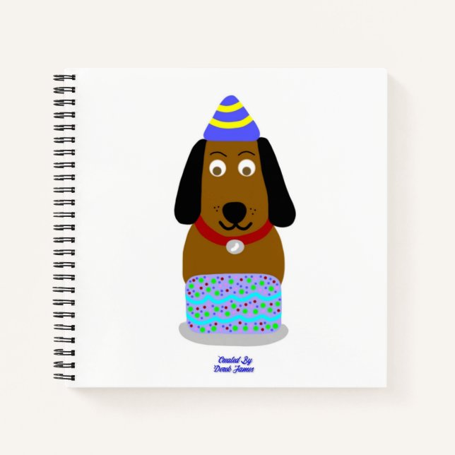 Cuaderno Bloc de notas de espiral de cumpleaños feliz (Anverso)
