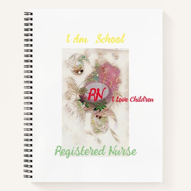 Cuaderno Bloc de notas de espiral de enfermería escolar (Anverso)