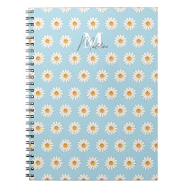 Cuaderno Bloc de notas de espiral de estilo floral Daisy - 