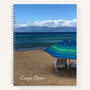 Cuaderno Bloc de notas de espiral de foto de paraguas de pl
