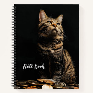 Cuaderno Bloc de notas de espiral de impresión de gato con