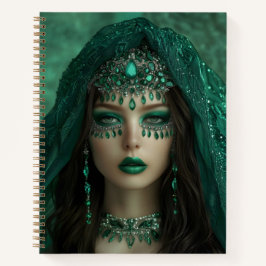 Cuaderno Bloc de notas de espiral de Lady Emerald