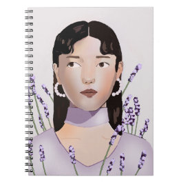 Cuaderno Bloc de notas de espiral de lavanda