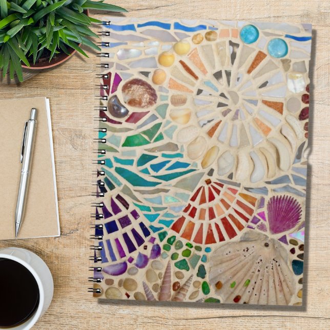 Cuaderno Bloc de notas de espiral de mosaico de Shell (Subido por el creador)