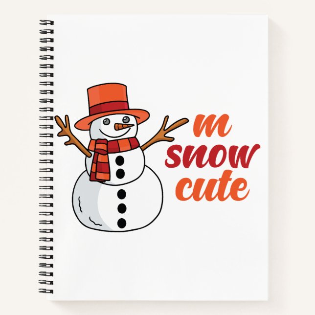 Cuaderno Bloc de notas de espiral de nieve (Anverso)