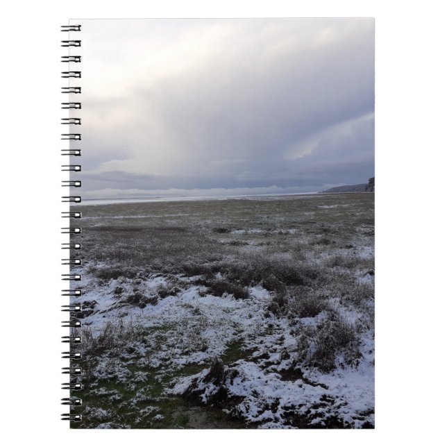 Cuaderno Bloc de notas de espiral de nieve a través de la b (Frente)