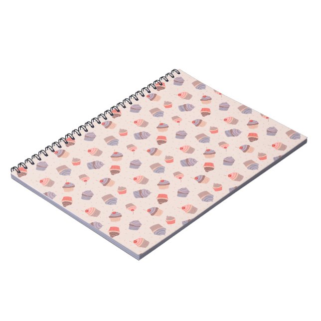 Cuaderno Bloc de notas de espiral de pasteles pasteles de p (Lado Izquierdo)
