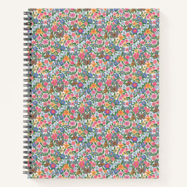 Cuaderno Bloc de notas de espiral de patrones florales