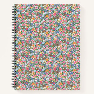Cuaderno Bloc de notas de espiral de patrones florales