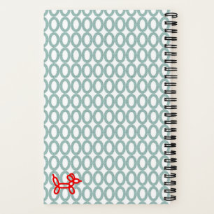Cuaderno Bloc de notas de espiral de perro con globo person