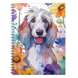 Cuaderno Bloc de notas de espiral de perro con hebilla afga