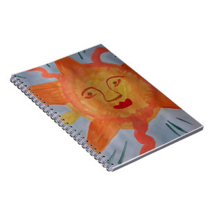Cuaderno Bloc de notas de espiral de sol feroz
