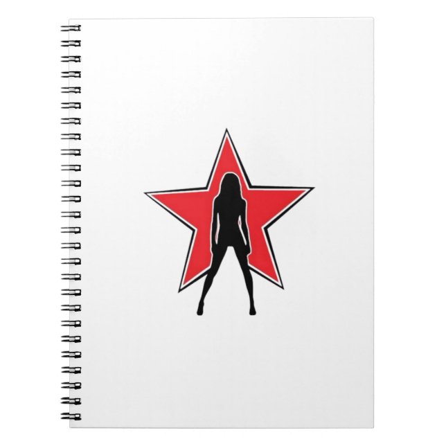 Cuaderno Bloc de notas de espiral de Star Woman (Frente)