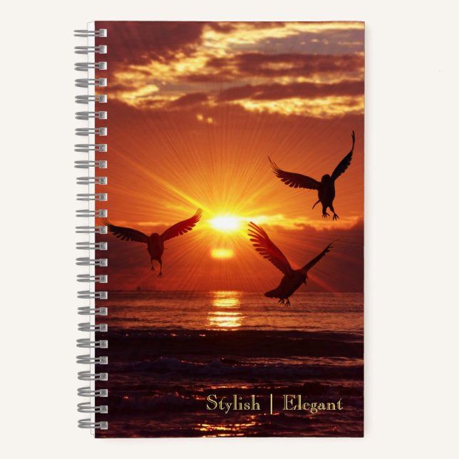 Cuaderno Bloc de notas de espiral de Sun Rise (Anverso)