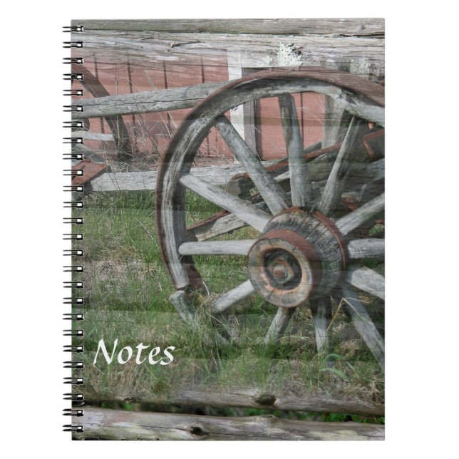 Cuaderno Bloc de notas de espiral de volante rústico de est (Frente)