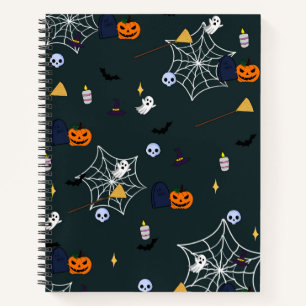 Cuaderno Bloc de notas de espiral divertida de Halloween