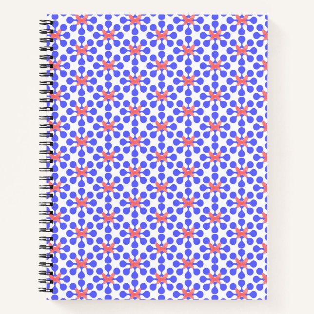 Cuaderno Bloc de notas de espiral floral (Anverso)