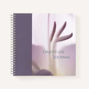 Cuaderno Bloc de notas de espiral floral suave "Gratitude J