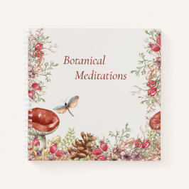 Cuaderno Bloc de notas de espiral forestal botánica